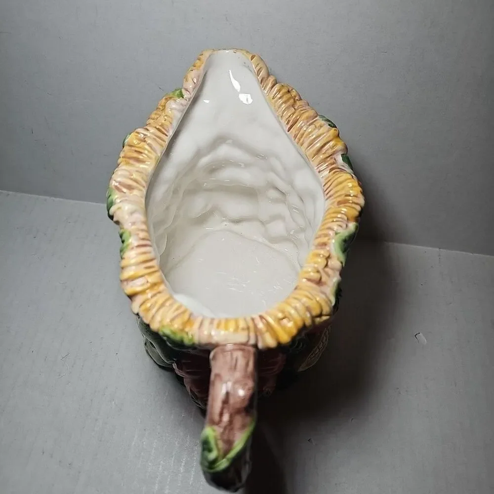 Vintage WCL Harvest Themed Pitcher Hand Painted Ceramic Rare MINT